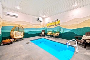 Indoor pool, a heated pool