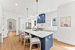 Fridge, microwave, oven, stovetop - Holiday Availability! Private Pool! Electric 6 Seater LSV! 5 Adult Bikes! (Santa Rosa Beach)