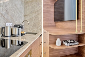 Geladeira, micro-ondas, fogão, cooktop