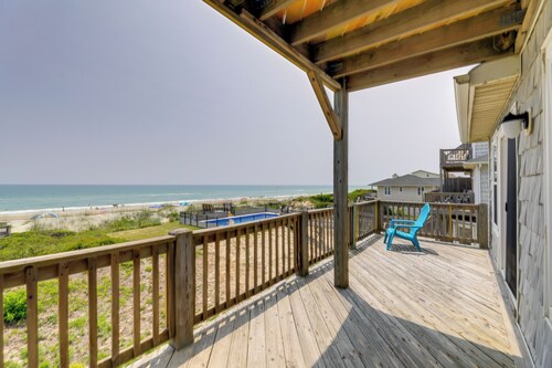 Oceanfront Emerald Isle Escape w/ Private Hot Tub!