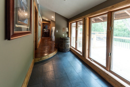 Vintage charm meets modern comfort in this historic 1850s cabin at Lake Hartwell