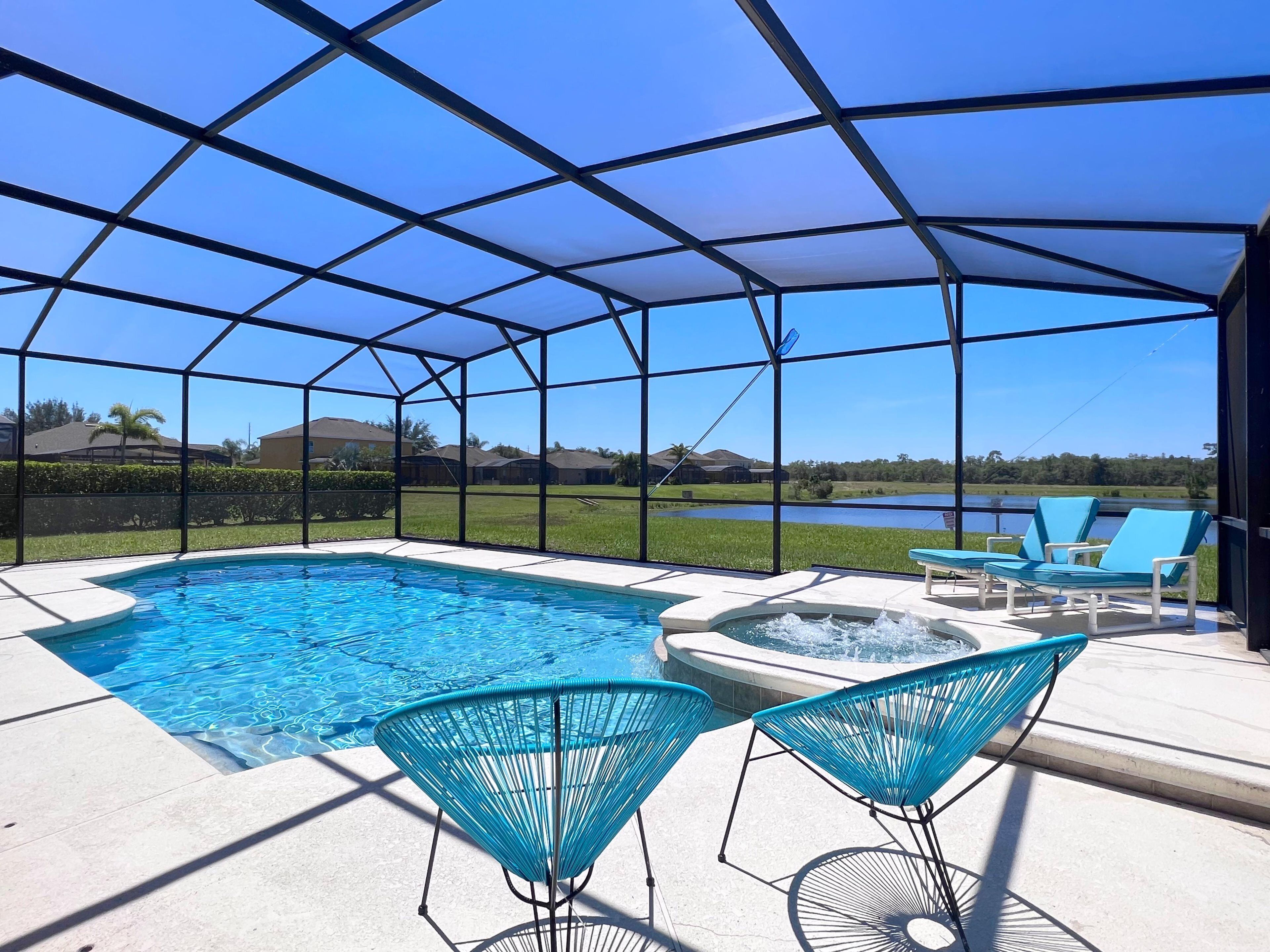 A heated pool