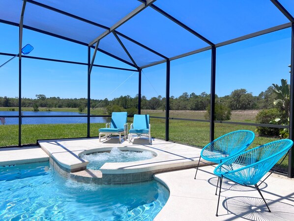 A heated pool