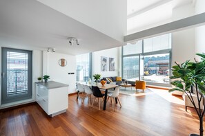 Premium Apartment | Living area | LED TV, offices - Penthouse in Center of Prague (Prague)