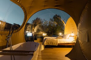 1 chambre, literie de qualité supérieure, couette en duvet d'oie