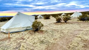 Standard Tent | Egyptian cotton sheets, premium bedding, down duvets, free WiFi - Beysicair Tents & Campground  (California City)