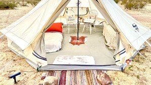 Signature Tent | Egyptian cotton sheets, premium bedding, down duvets, free WiFi - Beysicair Tents & Campground  (California City)