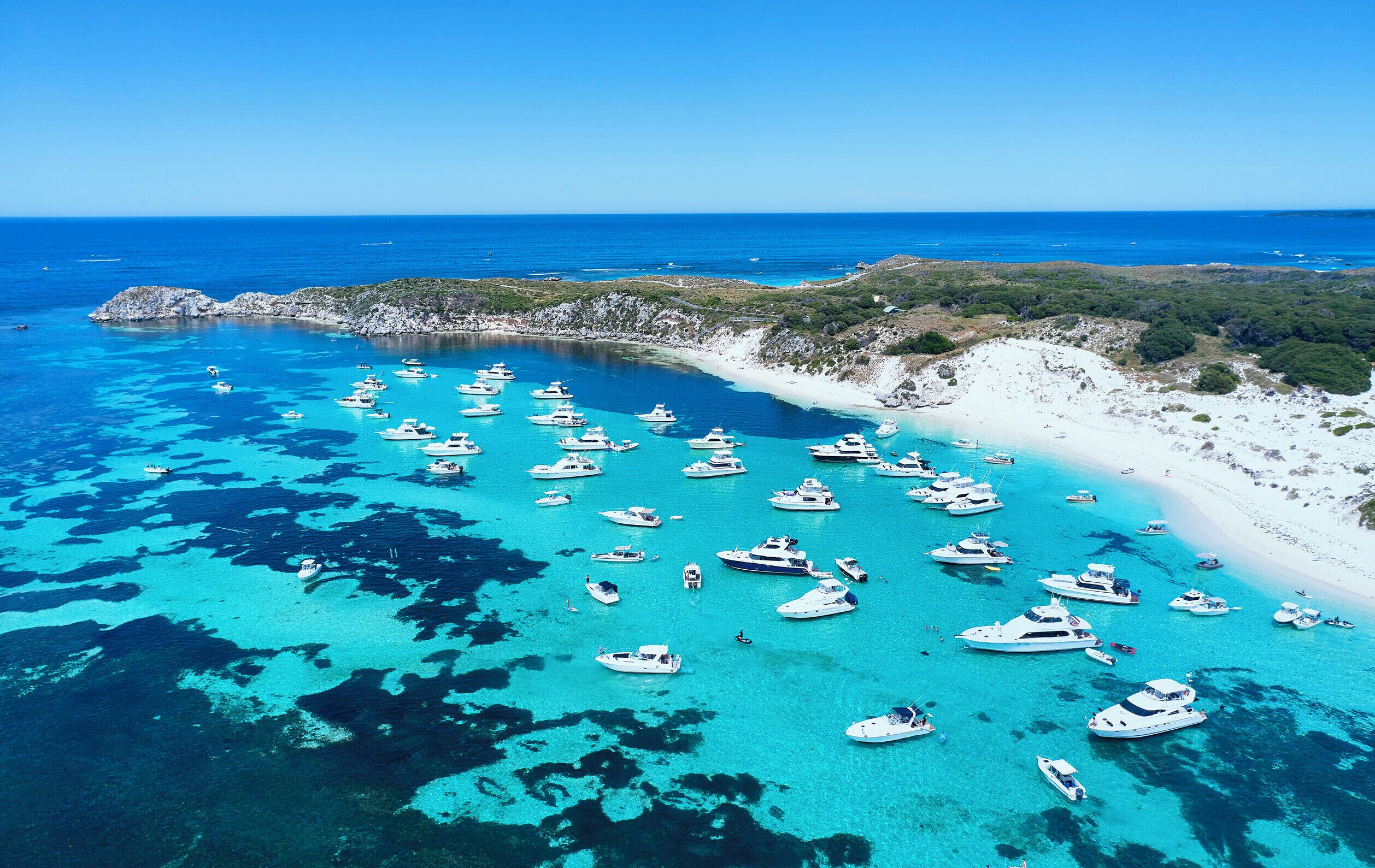 The Famous Heritage Listed Rottnest Island. Longreach Bay.  