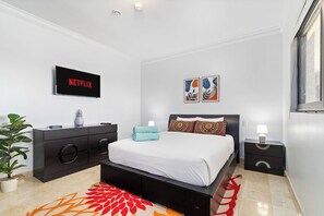 2 slaapkamers, een strijkplank/strijkijzer, wifi