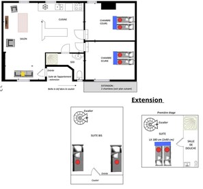 Floor plan - Appartement dans une ecurie 8 Pers hameau paisible (Talmas)