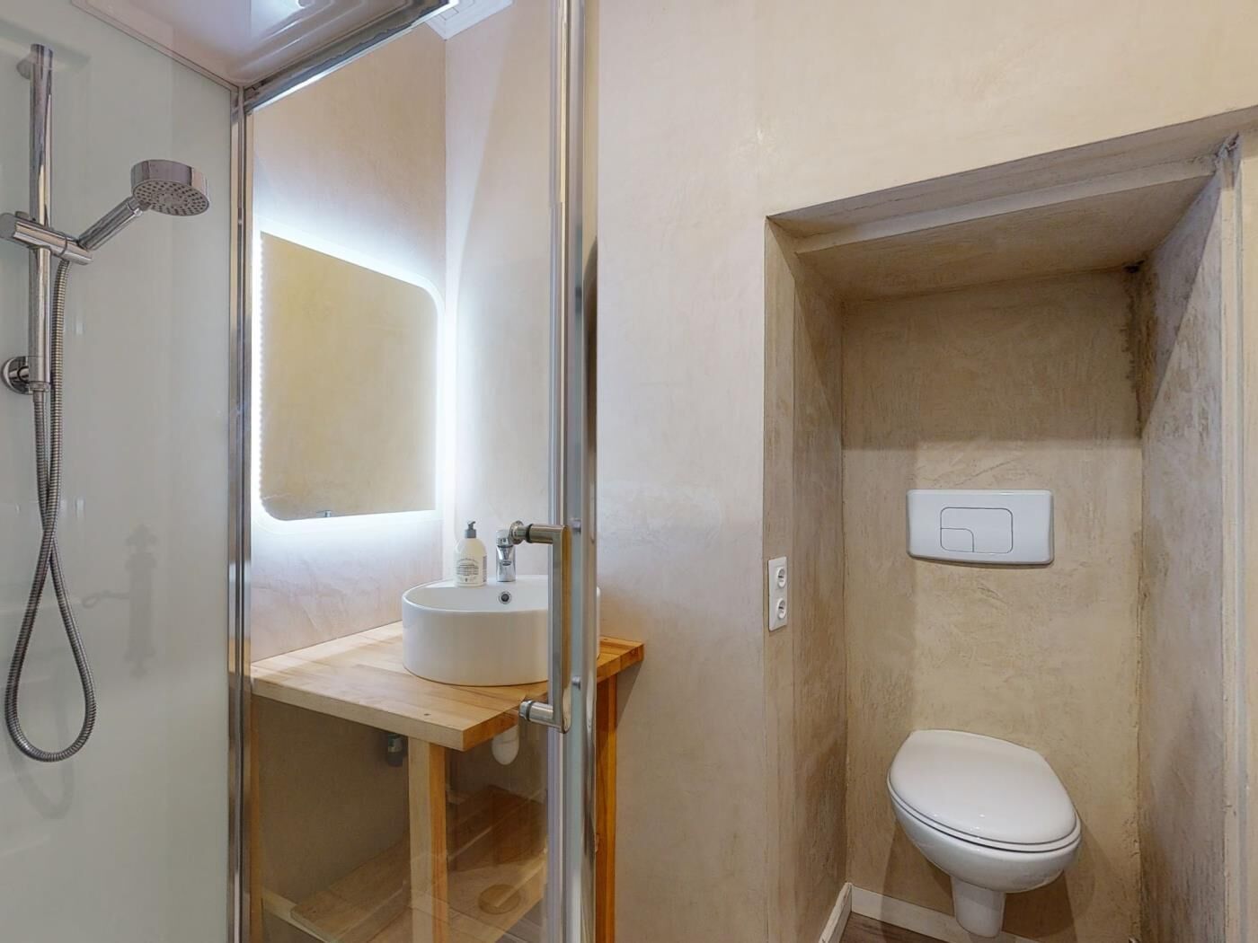 Shower, hair dryer