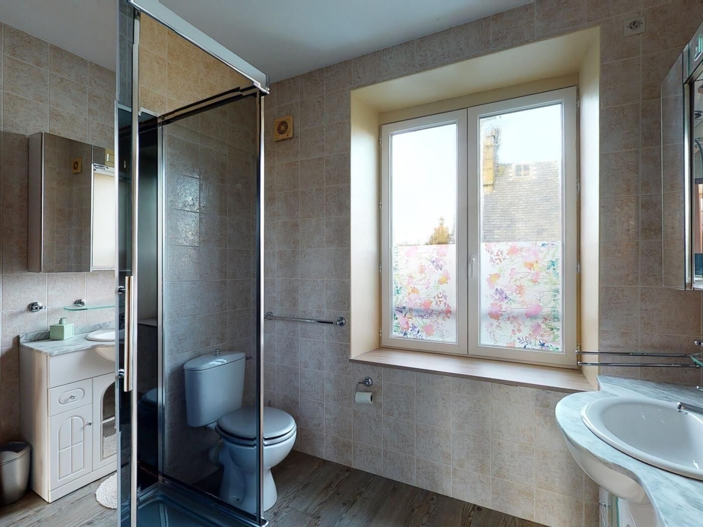 Shower, hair dryer