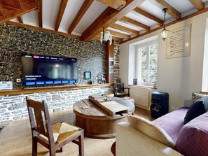 Chimenea y tenis de mesa