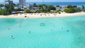 Beach nearby, white sand