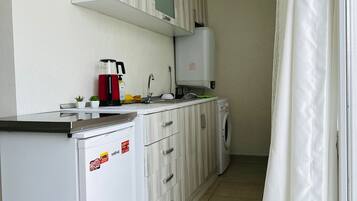 City Apartment | Private kitchen | Mini-fridge, stovetop, rice cooker, griddle