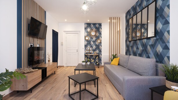 TV, fireplace, books - ClairChêne - Cosy Centre Parking (Verdun)