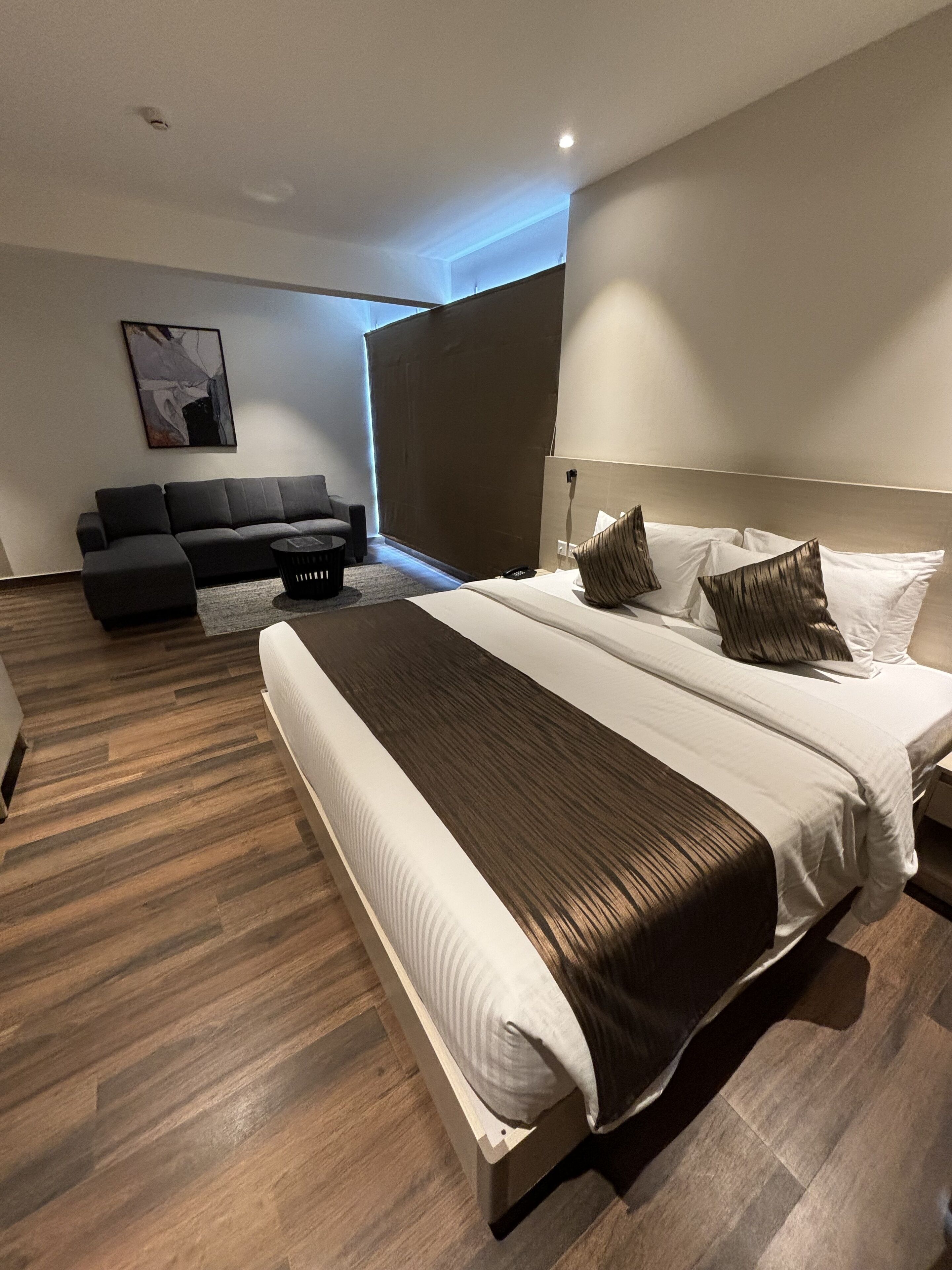 executive airport view rooms with free airport pick up/drop | 1 bedroom, hypo-allergenic bedding, down duvets, memory-foam beds