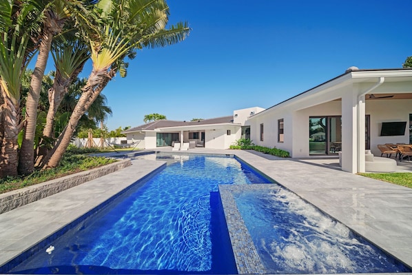 A heated pool