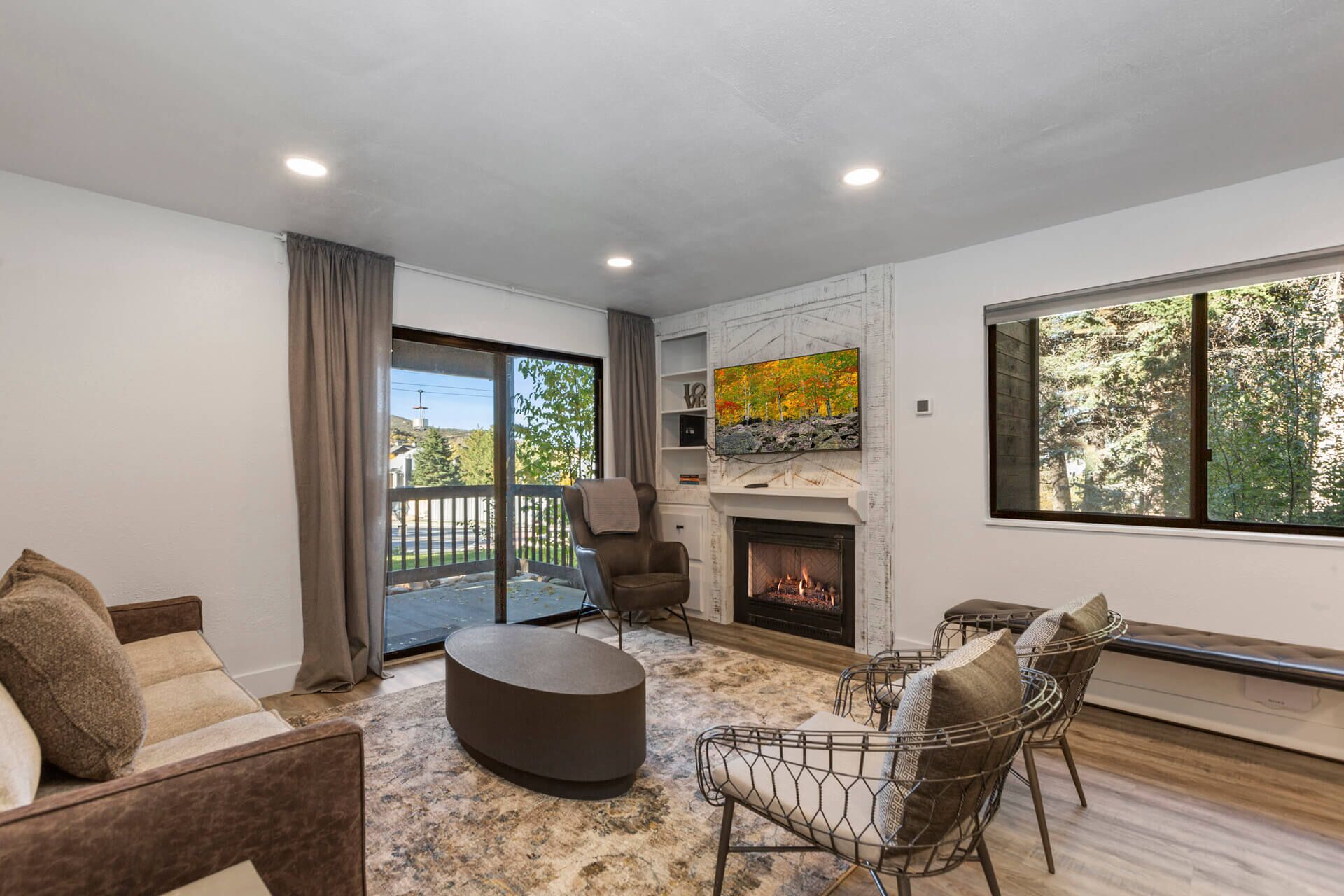 TV connectée, cheminée