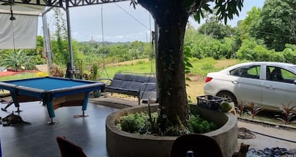 Your cozy retreat surrounded by nature.
Enjoy our huge terrace with pool table.