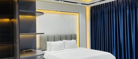 1 makuuhuone, silitysrauta/-lauta