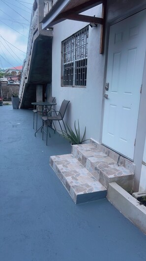 Terrace/patio - Only 5 minute drive to the Hewanorra international airport. (Vieux Fort)