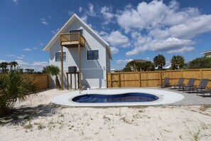 back courtyard and master bedroom balcony view