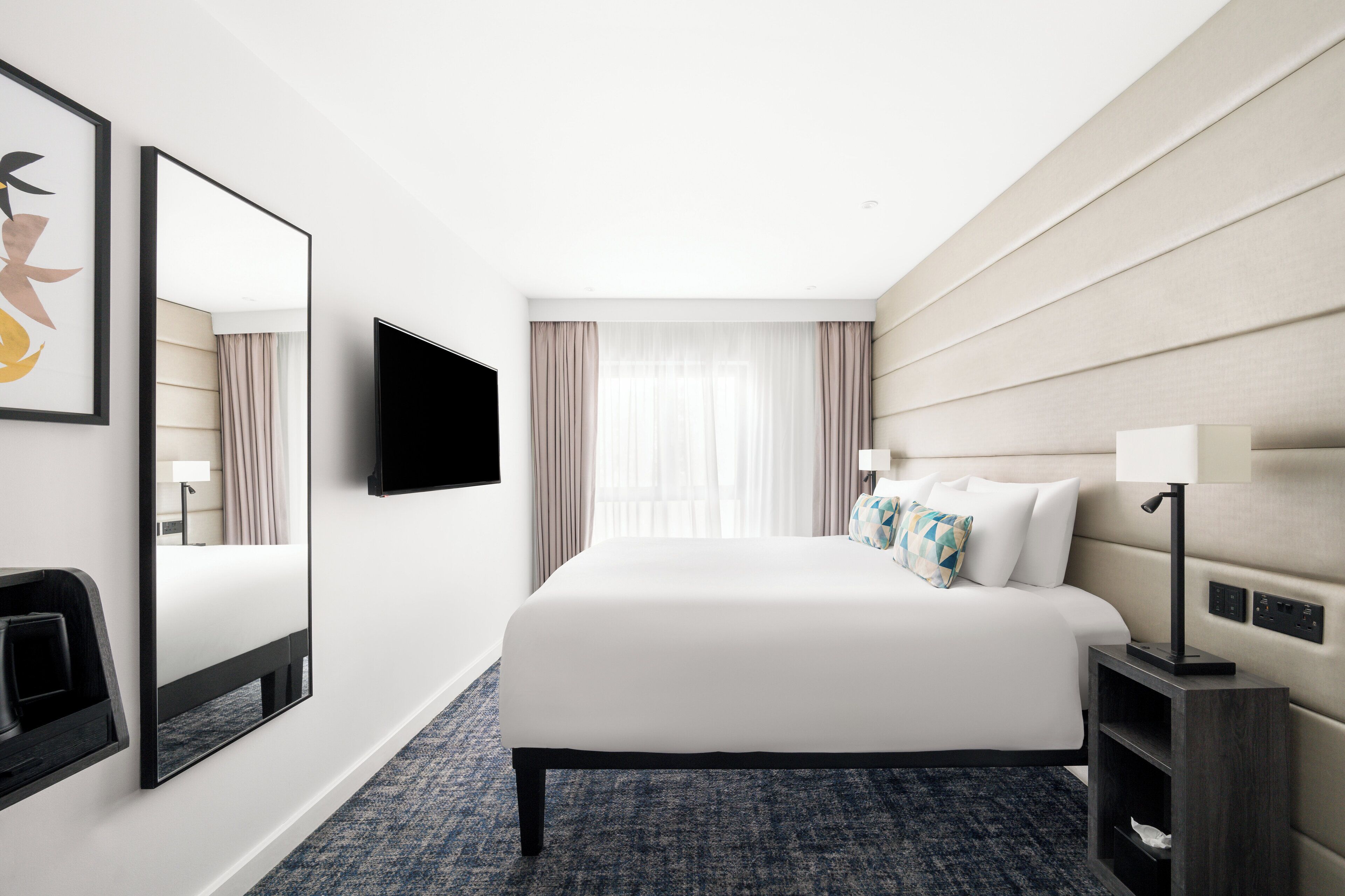 Premium bedding, memory-foam beds, in-room safe, desk