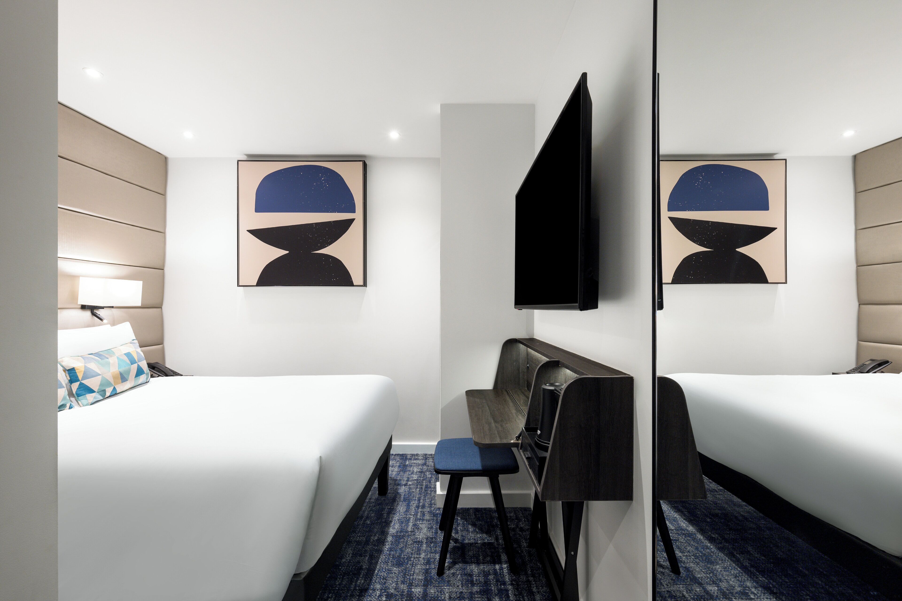 Premium bedding, memory-foam beds, in-room safe, desk