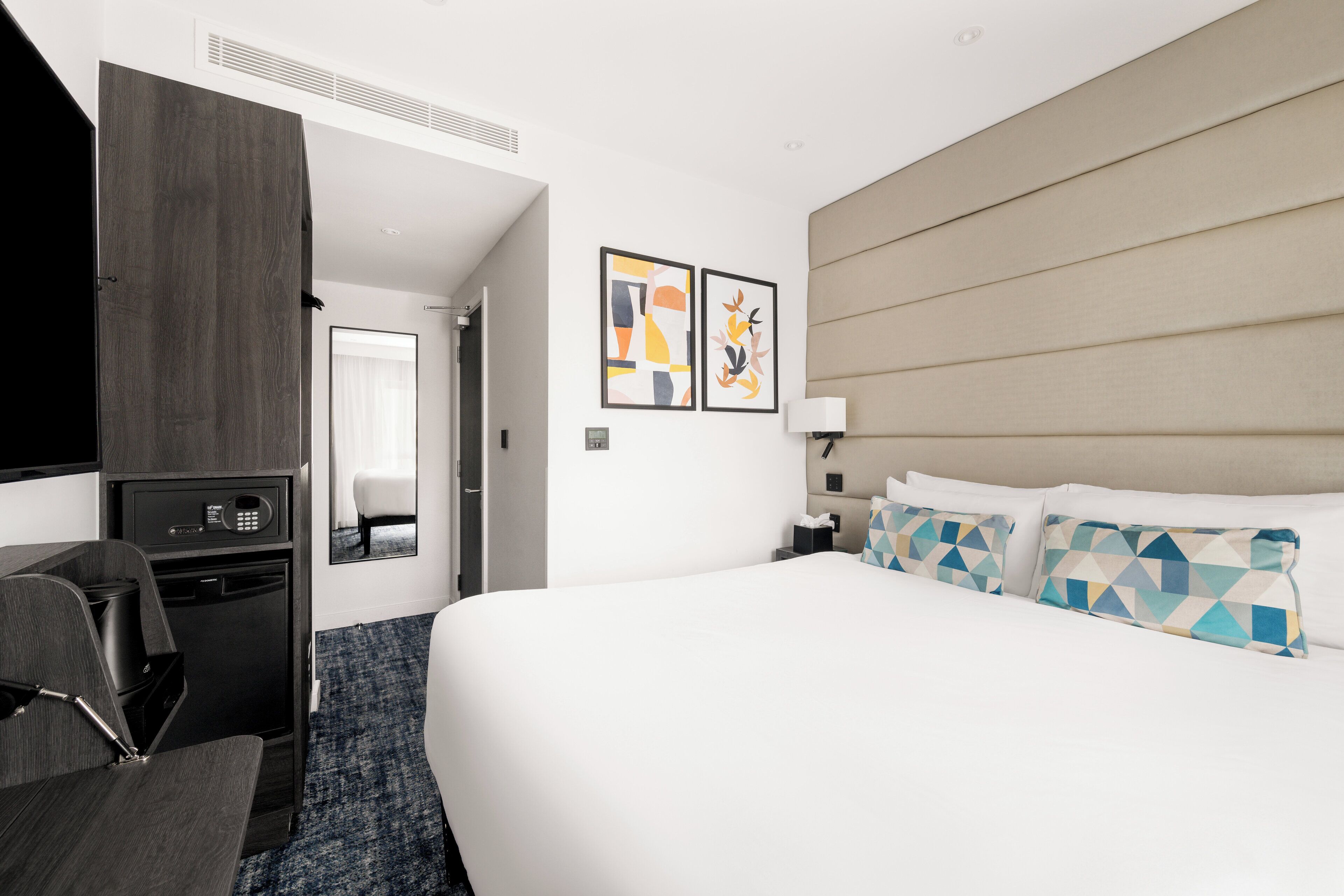 Premium bedding, memory foam beds, in-room safe, desk