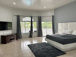 5 bedrooms, premium bedding, laptop workspace, iron/ironing board