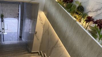 43-inch flat-screen TV with cable channels