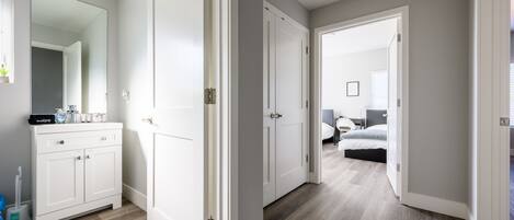 2 bedrooms, iron/ironing board, travel crib, WiFi