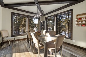 Dining - 6 King Bedrooms, swim spa hot tub, paved roads, close to trails (Lead)