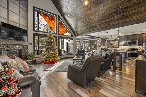 Smart TV, fireplace, video games, table football