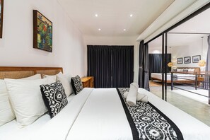 2 bedrooms, in-room safe, individually decorated, desk