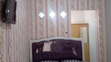 Desk, free WiFi, bed sheets