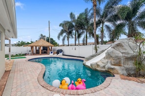 Outdoor pool, a heated pool