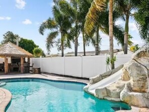 Outdoor pool, a heated pool
