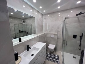 Shower, hair dryer