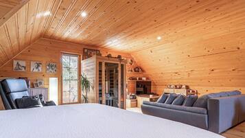 Family Chalet, 1 Bedroom, Mountainside (Log Cabin Native) | 1 bedroom, laptop workspace, free WiFi, bed sheets