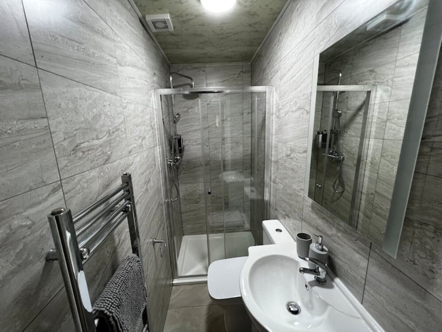 Towels, soap, toilet paper