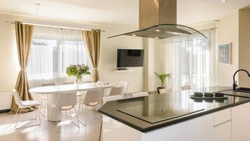 Luxury Villa, 4 Bedrooms | Private kitchen | Full-sized fridge, microwave, oven, dishwasher