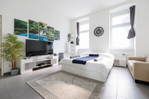 1 غرفة نوم وواي فاي وملاءات أسرّة