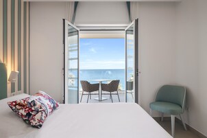 Deluxe Room, 1 Double Bed, Terrace, Sea View | 1 bedroom, in-room safe, desk, soundproofing