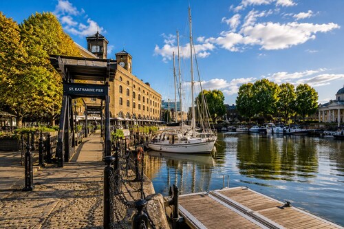 Historic Dutch Barge | Private Sun Deck | St Katharine Docks, Tower Bridge