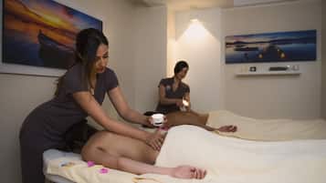 Espace de soins pour les couples, sauna, bain à remous, hammam, hammam