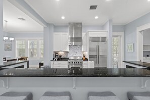 House, Multiple Beds, Kitchen, Garden View | Private kitchen | Fridge, microwave, oven, stovetop - Almost Heaven in Watersound Proper Includes Carriage House! Bedding for 12 (Santa Rosa Beach)