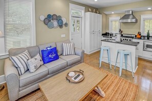 House, Multiple Beds, Kitchen, Garden View | Living area | 42-inch flat-screen TV with digital channels - Almost Heaven in Watersound Proper Includes Carriage House! Bedding for 12 (Santa Rosa Beach)