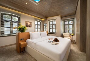 Chambre Luxe | Literie de qualité supérieure, matelas Select Comfort, minibar